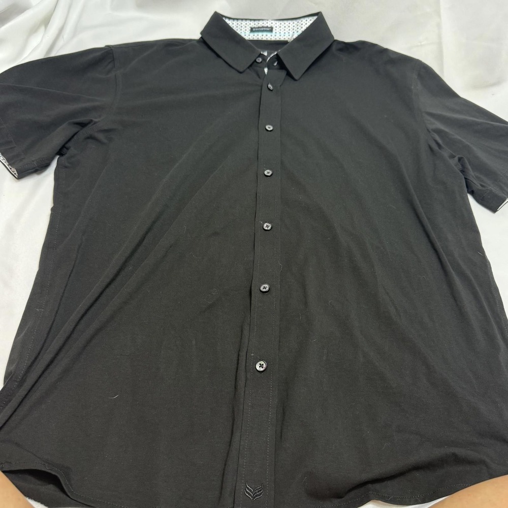 Butter Cloth Icy Cotton Polo Shirt X-Large Black Short Sleeve Golf Preppy